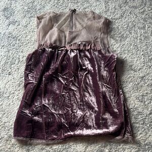 LOFT Beige and Mauve Sleeveless Blouse